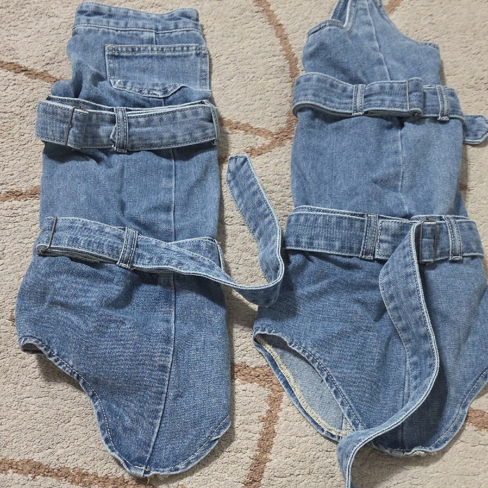 AKIRA Blue Denim Leg Warmer - Picture 4 of 5